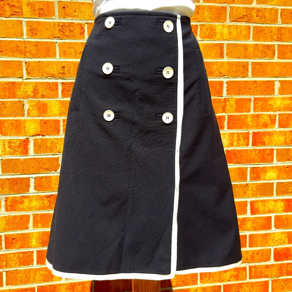 Talbots Navy Blue Nautical skirt